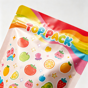 Bolsa personalizada OEM con diseño de lunares pastel, mate, con cierre resellable, de calidad alimentaria, con alta barrera, para dulces, galletas, tiendas de regalos y venta al por menor. - Product Image 3