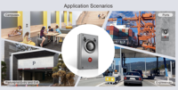 Interphone vidéo Fanvil A12V SIP PoE avec caméra HD 4MP, IR 10W, 100dB, IP66, IK10, acier inoxydable, carte SD 5m, contact humide, montage mural