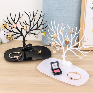 Smart Home Jewelry Tree Storage Rack Key Pendant Earrings Necklace <b>Ring</b> Display Tray Organizer - Product Image 1