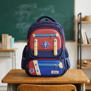 Waterproof Polyester Kids Children Student Laptop Compatible School Backpack Zipper Closure Wholesale Price Fashion Style Unisex - Product Image 3