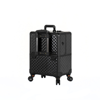 Professionnel multicouche ongles tatouage roulant maquillage étui à la mode multi-fonction beauté chariot valise ouvert diamant Logo