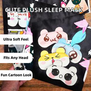 Máscara <span class=keywords><strong>de</strong></span> Dormir <span class=keywords><strong>de</strong></span> Felpa Suave con Compresa <span class=keywords><strong>de</strong></span> Hielo <span class=keywords><strong>de</strong></span> Dibujos Animados, Banda Elástica Ajustable <span class=keywords><strong>de</strong></span> Alta Calidad, Anti-Hinchazón, Salud Ocular - Product Image 4