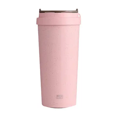 16OZ 500ML Pink Reusable New designed Mug With No Leak Lid For Adults For Home Outdoor Office Biodegradable Bamboo Coffee Cup