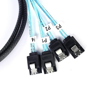 Cable de Conexión Directa Mini SAS HD SFF-8643 <span class=keywords><strong>4i</strong></span> a 4x SATA de 7 Pines - Product Image 4