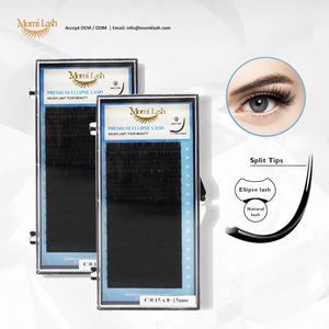 Extensiones de Pestañas Individuales Premium Personalizadas OEM, Grosor de 0.15mm, Suavidad Elíptica, Volumen Natural CC, Pelo Sintético, Marca Privada - Product Image 4