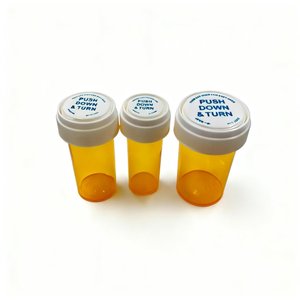 Botella de PP ámbar con tapa reversible de rosca a presión y giro, <span class=keywords><strong>para</strong></span> pastillas recetadas, 8dr, 13dr, 16dr, 20dr, 30dr, 40dr, venta al por mayor - Product Image 6