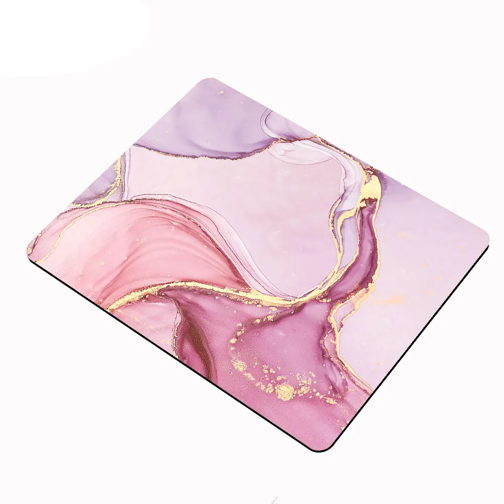 customize small accesorios gamer Pink marble mouse pad table gaming pc