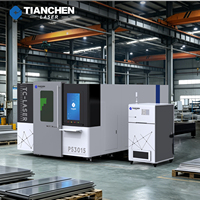 Máquina de Corte Láser de Fibra Tianchen PS3015 1500W 3000W 6000W con Cubierta y Mesa de Intercambio, Estilo Rentable