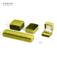 FORTE Collier vert vintage avec logo personnalisé, boîte à bijoux, boîte à bijoux en velours haut de gamme, boîtes à bijoux personnalisées