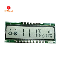 LCD COB Reflektif 5 Digit Segmen Positif TN 3.0V Tampilan Suhu Kelembaban SML05144
