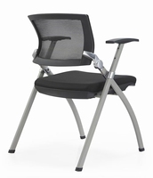 Fauteuil de bureau au design moderne en maille avec hauteur réglable, empilable et pliable, chaises de salle de réunion
