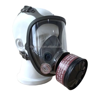 Respirador de cartucho de filtro doble de máscara de gas de cara completa antigas reutilizable industrial para pintar usando - Product Image 3