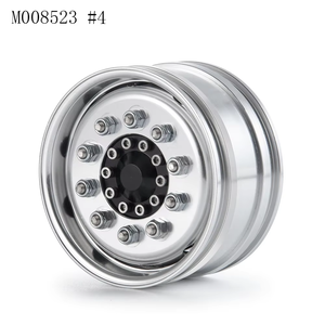 Métal 2 pièces avant 4 pièces moyeu de roues arrière et 10 pièces pneus de roue en caoutchouc pour <span class=keywords><strong>Tamiya</strong></span> 1/14 RC remorque tracteur pièces de camion - Product Image 2