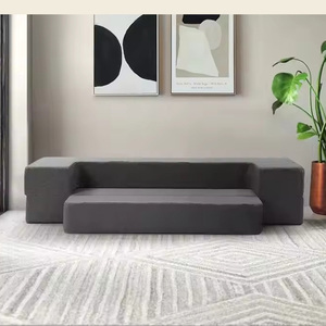 Modern L Shape Fabric Sectional Sofa Three Seat Modular <b>Foam</b> Filled Living Room Furniture <b>Padded</b> Arm Loose Back - Product Image 5