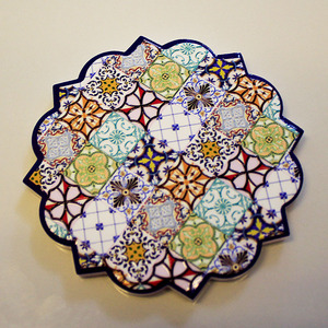 Sous-verres octogonaux en céramique Mandala américains, décoration <span class=keywords><strong>de</strong></span> bureau à domicile, artisanat, sous-verres <span class=keywords><strong>vintage</strong></span> isolants thermiquement - Product Image 5