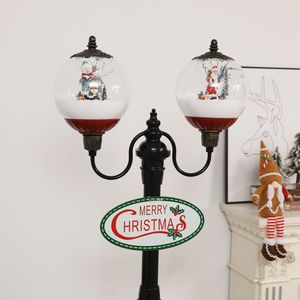 Poste <span class=keywords><strong>DE</strong></span> LUZ <span class=keywords><strong>DE</strong></span> Papá Noel nevando escena <span class=keywords><strong>farola</strong></span> <span class=keywords><strong>de</strong></span> <span class=keywords><strong>Navidad</strong></span> farol para la decoración del Festival del hogar - Product Image 6