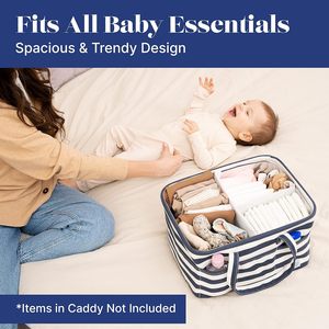 Organizer Portatile in Tela per Pannolini con Borsa Grigia e Tasca Portaoggetti per Bambini, Capacità 17L, Leggero con Manico Morbido - Product Image 2