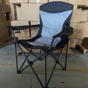 Chaise de camping pliante en métal de haute qualité, surdimensionnée, rembourrée, confortable et portable pour pique-nique en extérieur - Mobilier d'extérieur pour utilisation en parc - Product Image 4