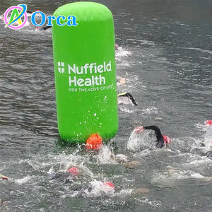 <span class=keywords><strong>Bouée</strong></span> de natation gonflable en PVC pour parcs aquatiques et publicité en mer <span class=keywords><strong>Bouée</strong></span> pyramidale tétragonale à cylindre triangulaire Marqueur de course Flotteur - Product Image 1