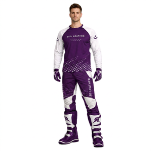 Ensemble de vêtements de motocross personnalisés imprimés MX MTB tout-terrain, équipement de compétition, vêtements de moto pour toutes les saisons, maillot et pantalon - Product Image 1