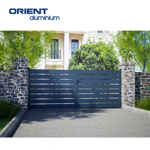 2024 système de sécurité de porte simple en aluminium de porte coulissante télescopique moderne avec conception de porte de ferme pour clôturer les treillis et les portes - Product Image 6