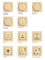 Accessoires électriques Prise universelle simple 5 broches Multi Socket Style britannique Double 13A C Post USB Switch Socket With Neon