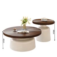 Ensemble de table basse moderne pour la maison, couleur crème, style minimaliste italien, design de table centrale pour le salon