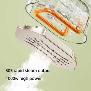 Défroisseur Vapeur Portable 1000W avec Réservoir d'Eau 100ML, Mini Fer à Vapeur à Main avec Plaque Céramique Émaillée, Utilisation Humide et Sèche pour Vêtements - Product Image 3