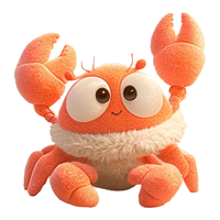 CPC OEM ODM conception de jouets animaux marins en peluche certifiés CE personnalisés gros yeux peluche crabe peluche pour cadeaux
