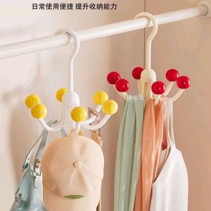 Multifunctional Flower Shape Plastic Hook With Six Claws For <b>Wardrobe</b> Clothing Organizer <b>Hanging</b> Closet Storage - Product Image 5