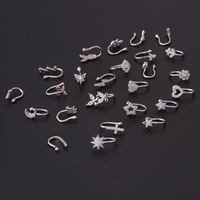 Anneau de nez en cuivre personnalisé, fausse boucle de septum, anneau de narine, clou d'oreille, pendentif, clip de manchette, bijoux sans perçage