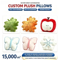 Coussin en peluche en forme de feuille d'érable personnalisé OEM ODM, coussin doux en forme de feuille rembourré, logo personnalisé, décoration intérieure, cadeau, jouets en peluche