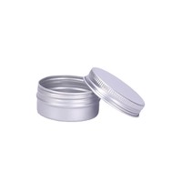 Boîte filetée en aluminium de 30ml 52x20mm boîte en aluminium multicolore double face pommade poudre blanche boîte en aluminium sous-emballée