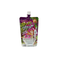 Pochette souple personnalisée imprimée avec bec verseur, 200 ml, refermable, pour jus, aliments pour bébés, purée de fruits, boissons