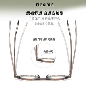 Montures de lunettes rondes en acétate, bord large de 4,5 mm, verres interchangeables, design unisexe à monture complète - Product Image 4