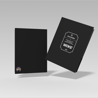 Porte-documents de luxe personnalisés avec fentes pour cartes, présentation professionnelle, gaufrage doré, papier de qualité, papeterie, documents