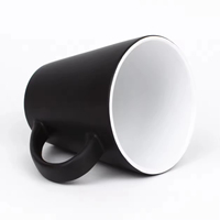 Tasses magiques coniques à changement de couleur en céramique et porcelaine de 12 oz, réutilisables, sans danger pour les aliments, compatibles lave-vaisselle et micro-ondes, pour la sublimation en gros