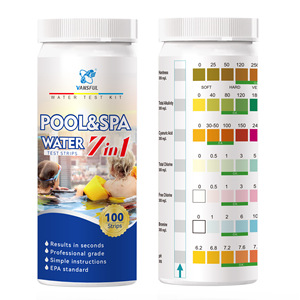 Bandelettes de test d'eau pour piscine et spa Vansful 7 en 1, 100 pièces, pour chlore, pH, brome, dureté, alcalinité, acide cyanurique - Product Image 4
