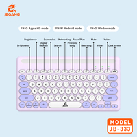 Clavier Jeqang arabe et anglais pour BT et prise en charge de la charge sans fil avec emplacement pour carte pour plusieurs appareils Clavier d'ordinateur portable