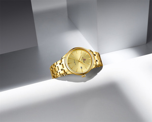 NAVIFORCE 9230 <span class=keywords><strong>GGG</strong></span> Gold Big Dial Sport Reloj de banda de acero inoxidable resistente al agua para hombres Cuarzo Manos luminosas Fábrica Logotipo personalizado - Product Image 5