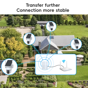 ערכת מצלמות אבטחה סולארית אלחוטית 4 ערוצים, 4 מגה פיקסל, ראיית לילה צבעונית מלאה, עמידות למים בתקן IP65, זיהוי תנועה מבוסס בינה מלאכותית, שמע דו-כיווני, לשימוש חיצוני - Product Image 4