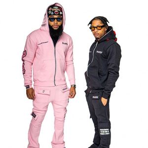 เสื้อฮู้ดมีซิปสำหรับผู้ชายเสื้อมีฮู้ดแนวสตรีทเสื้อมีฮู้ดปักลาย - Product Image 5