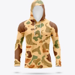 Custom Mens Quick Dry Fishing Hoodie UPF50 UV Protection Breathable Camouflage Sports Shirt Plus Size Customizable - Product Image 6