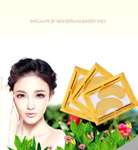 24K Golden Collagen Eye Pads Gel Eye Mask per il trattamento degli occhi gonfiore Anti invecchiamento rimozione borse idratazione profonda