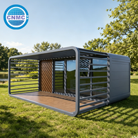 Capsule de vie autonome au design futuriste, conteneur extensible de 40 pieds, maison-capsule spatiale de luxe type Apple Cabin avec balcon