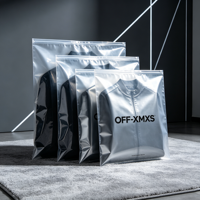 Sacs à fermeture éclair coulissante en CPE givré de qualité supérieure, imperméables, pour emballage de vêtements de luxe, avec logo de marque personnalisé imprimé, vente en gros de chaussettes