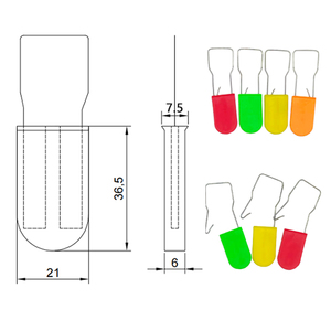 Giả mạo bằng chứng ABS bền nhựa padlocks con dấu ngân hàng và supermarkets' niêm phong sản phẩm - Product Image 4