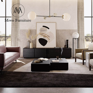 Meuble <span class=keywords><strong>TV</strong></span> japonais haut de gamme en chêne rétro design de meuble en bois moderne pour salon meuble <span class=keywords><strong>TV</strong></span> noir avec photos - Product Image 4