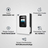 Estación de Carga de Corriente Continua Montada en Pared para Uso Comercial y Doméstico, Supercargador Móvil para Vehículos Eléctricos, Wallbox de Nivel 2, Supercargador Portátil para Vehículos Eléctricos
