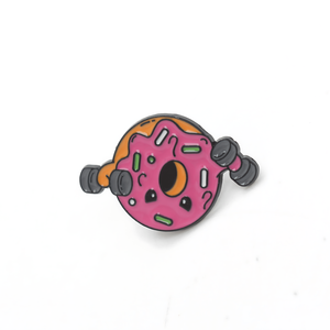 Broche fantaisie en forme d'aliments avec haltères, design de dessin animé amusant pour vêtements ou sacs, cadeau original parfait - Product Image 6